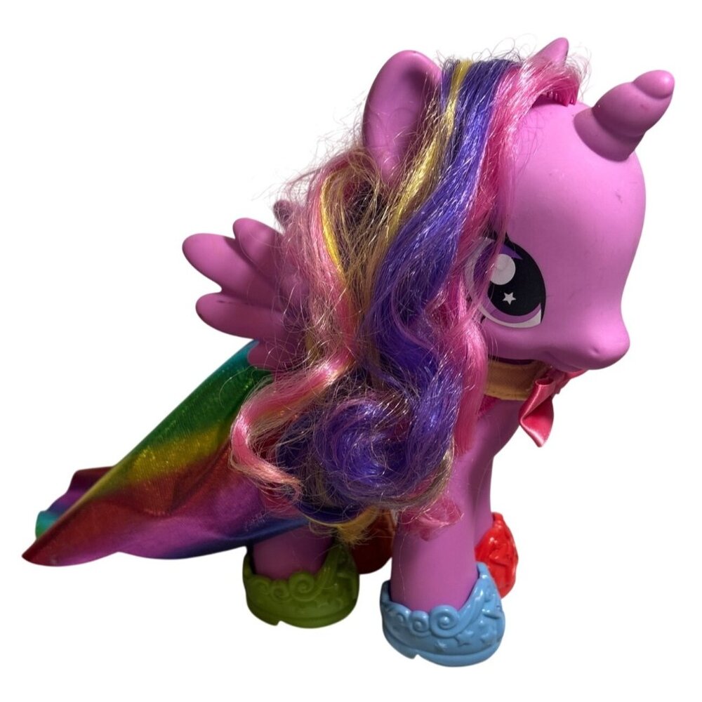 My Little Pony Princess Twilight Sparkle Figure With Rainbow Cape & Shoes 8"